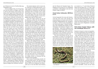 DeArGe Mitteilungen 8(3), 2003                                                                                                                                                   DeArGe Mitteilungen 8(3), 2003



ges Diskutieren mit der Dorfbevölkerung                    Die meisten Spinnen sind in einem rela-    mit den Häuten der Nymphen liegen. Der               ern (wieder in z. T. recht hohen Dichten)
vorhergehen muss.                                     tiv schlechten Ernährungszustand, es ist        Eingang ist viel zu groß, um von Selenocosmia        findet sich eine kleine (KL ca. 12 mm) Argio-
     Der nur halbgare Reis vom Vortag liegt           sogar tagsüber ein Leichtes, sie mit sachtem    zu stammen. Leider gelingt es mir nicht, den         pe-Art mit annähernd dreieckigem Opistho-
mir mehr als schwer im Magen, doch auch               Umstreichen der Wohnröhre mit Hilfe eines       Erbauer zutage zu fördern.                           soma; daneben jedoch auch Interessantes
in diesem Fall bringen mich 8 Beine und               Stöckchens dazu zu bewegen, sich in voller                                                           aus anderen Stämmen: Die Eisvögel etwa,
ebenso viele Augen recht schnell wieder auf           Körperlänge zu zeigen. Des weiteren finde       Zweite Station: Kathmandu, 1300 Meter                die im zentralen Teich fischen, die kleine
Trab: Eine dauerbeschattete Steinmauer hin-           ich in einer Mauer zwei Tiere, die bei voller   ü.N.N.                                               »Spotted Owl«, die in Gestalt und Größe
ter meiner Unterkunft offenbart im Schein             Sonnenbestrahlung tagsüber in ihren Ein-                                                             unserem Steinkauz (Athene noctua) entspricht;
meiner immer schwächer werdenden Ta-                  gängen sitzen und auf Beute warten.             An die Hauptstadt, die zwar sehr faszinie-           dann noch die Kröten»familie«, die ich unter
schenlampe nächtens, dass die von mir als                  Nach drei Tagen machen wir uns auf         rend aber eben auch recht dreckig und                einem Stein finde (Bufo stomaticus oder mela-
zu Vogelspinnen gehörig vermuteten Röh-               den Rückweg, wieder über den Bergkamm,          wenig biodivers ist, fesseln mich die büro-          nostictus), und auch Schlangen, etwa Ptyas
reneingänge tatsächlich Theraphosiden be-             der Bhujung von Pasgaon trennt, durch           kratischen Willkürlichkeiten des »Immigrati-         mucosus, die Rattenschlange und Xenochrophis
herbergen. Geduldig warten bis zu 4 Tiere             wunderbaren Primärbergregenwald aus mit         on offices«, welches für die Ausstellung ei-         piscator, eine unserer Ringelnatter verwandte
pro Quadratmeter zwischen 30 und 150 cm               Flechten und Moosen behangenen Rhodo-           nes Dauervisums ganze 2 Monate benötigt -            Wassernatter.
über dem Boden auf Beute. Die Mauertiere              dendren. Auf einer Höhe von ca. 2000 Me-        das ist aber eigentlich kein Problem, da mein
haben eine KL von 20 bis 35 mm, Jungtiere             tern rasten wir an einem der typischen aus      Arbeitgeber verschiedenste Projekte in Ne-           Dritte Station: Sauraha/Chitwan, südli-
(5-12 mm) finden sich unter Steinen am                Steinplatten errichteten Rastplätze, als mir    pal unterhält – neben dem erwähnten auch             ches Zentralnepal, 120 m.ü.N.N
Fuße der selben Mauer, immer mit ihren                plötzlich eine juvenile Vogelspinne direkt      den Zentralzoo von Kathmandu, in dem ich
charakteristischen einfachen Röhrengespin-            vor die Füße springt...ich forsche nach dem     zum Beispiel Käfige baue, mich um die Ver-           Sauraha ist bequem in einem mit gepolster-
sten mit zwei Ausgängen. Einen Einblick               Ursprung und finde heraus, dass ihre Behau-     sorgung der Tiere kümmere und bei der                ten Sitzen ausgestatteten Bus innerhalb von
wie so eine Wohnhöhle aussieht, wenn die              sung gerade von Ameisen übernommen              Naturschutz-Erziehung für Kinder helfe.              5 bis 6 Stunden ab Kathmandu zu erreichen
Spinne in einer Mauerlücke wohnt gewährt              wurde, was ihre panische Flucht erklärt (spä-       Für mich interessanter als das, was in           – aber man befindet sich in einer völlig neu-
mir die Tatsache, dass zwei große Weibchen            ter, in Bhujung, entdecke ich, wie ein eben-    den Käfigen zu finden ist (wenngleich ich            en Welt. Nach zwei Monaten in der ver-
ihre Röhren unter den obersten Steinen ge-            falls juveniles Tier von einer Ameisenstraße    mich etwas mit dem Uhu anfreunde) ist das,           kehrsreichen Hauptstadt, in der die Tempe-
baut haben. Leicht verwirrt (man möge mir             tot in Richtung Nest transportiert wird).       was sich faunistisch eher im Verborgenen             raturen Mitte Januar nachts um den Gefrier-
meine Anthropomorphismen verzeihen)                        Weitere sehr häufige Bewohner der Dör-     abspielt. Immer wieder bin ich überrascht            punkt liegen und auch tagsüber die 18 °C
blickt mir also eine ca. 3 cm große Spinne            fer sind Vertreter der Selenopidae; krabben-    darüber, was sich mitten in der Stadt findet:        kaum übersteigen, sauge ich erstmal das
entgegen, als ihr gewohntes Höhlendach                spinnenartig, extrem flach gebaut und mit       Neben den mittlerweile obligatorischen               sanfte Flöten der fernen Reismühle und das
von unbekannter Gewalt hinfortgerissen                perfekter Tarnung ausgestattet; eigentlich      Selenocosmia unter Steinen und in alten Mau-         Zwitschern zahlreicher Vögel als einzige
wird. Ich klaue auch nur schnell Nahrungs-            wohl für Steine, die ihren Zweck auf mit                                                             Geräuschkulisse und die 24°C Lufttempera-
und Häutungsreste und decke das Ganze                 abblätterndem Grau kolorierten Holzlatten                                                            tur sowie das selbst jetzt in der Trockenzeit
wieder ab. Ergebnis ist, dass sich die Tiere          (aus denen zum Beispiel mein Schlafraum                                                              einzigartige Grün des an meinen neuen
scheinbar bevorzugt von Käfern (von Habi-             gebaut ist) jedoch mindestens ebenso gut                                                             Arbeitsplatz grenzenden Waldes auf.
tus und Färbung aus dem Verwandtschafts-              erfüllt. Die Tiere messen zwischen 8 und 10                                                              Letzterer wird auch zu einem bevorzug-
kreis unseres »Junikäfers« Amphimallon sol-           mm und sind somit für Arachnophobe –                                                                 ten Freizeitaufenthaltsort für mich, wenn-
stitialis, Fam. Scarabaeidae) ernähren, zumin-        wie einige Touristen, denen ich begegne –                                                            gleich er als sogenannter »Riverine forest«
dest sind deren Vorderflügel in erster Linie          um einiges leichter zu tolerieren als die                                                            mit dem Seidenbaum Bombax ceiba als haupt-
in der hintersten Ecke der sackförmigen und           erwähnten Heteropodiden.                                                                             sächlich vorkommende Baumart entomo-
bisweilen einfach verzweigten Behausung zu                 Eine weitere Entdeckung möchte ich                                                              wie arachnofaunistisch irgendwie nicht so
finden – Häutungsreste übrigens überhaupt             nicht unerwähnt lassen: Auf dem Rückweg                                                              viel zu bieten hat (ein Umstand, für den ich
nicht. Könnte dies dafür sprechen, dass die           von Bhujung, etwa auf einer Höhe von 1400                                                            immer noch keine Erklärung gefunden ha-
Spinnen häufiger ihren Wohnsitz wechseln?             Metern fällt mir am Wegrand eine Wohn-                                                               be), ganz im Gegensatz zum ca. 5 km ent-
                                                                                                       Xenochrophis piscator, eine Wassernatter
                                                      röhre auf, vor der die Reste eines Kokons        Foto: Tobias Dörr                                   fernten »Sal-Wald«, in dem, wie der Name
                                                 10                                                                                                   11
 
