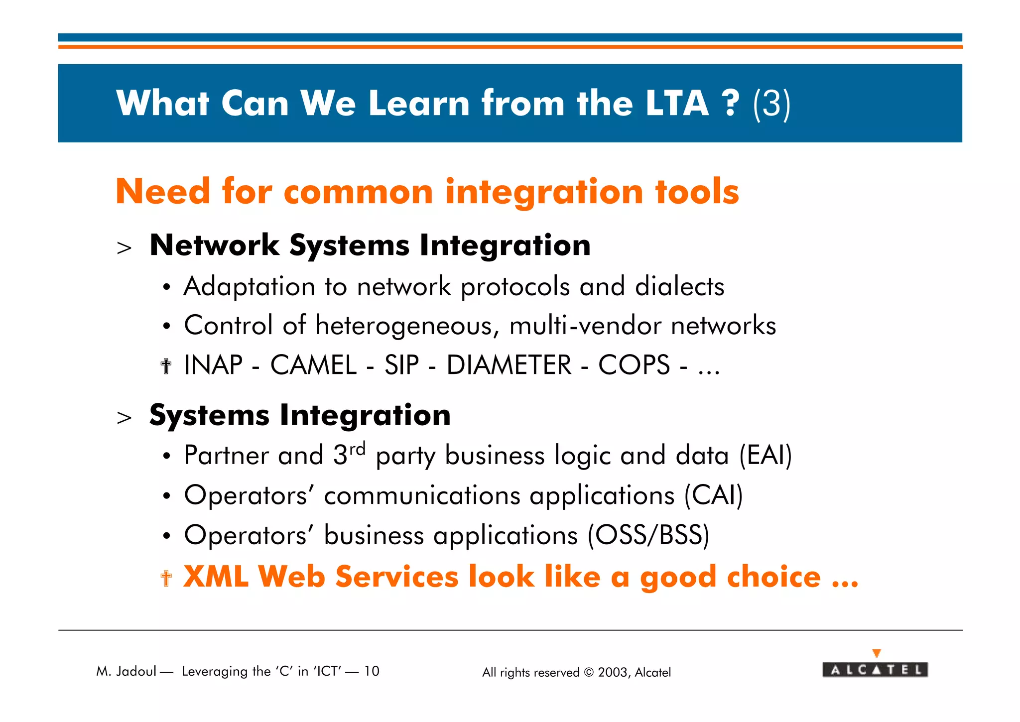 Leveraging the C in ICT (2003)