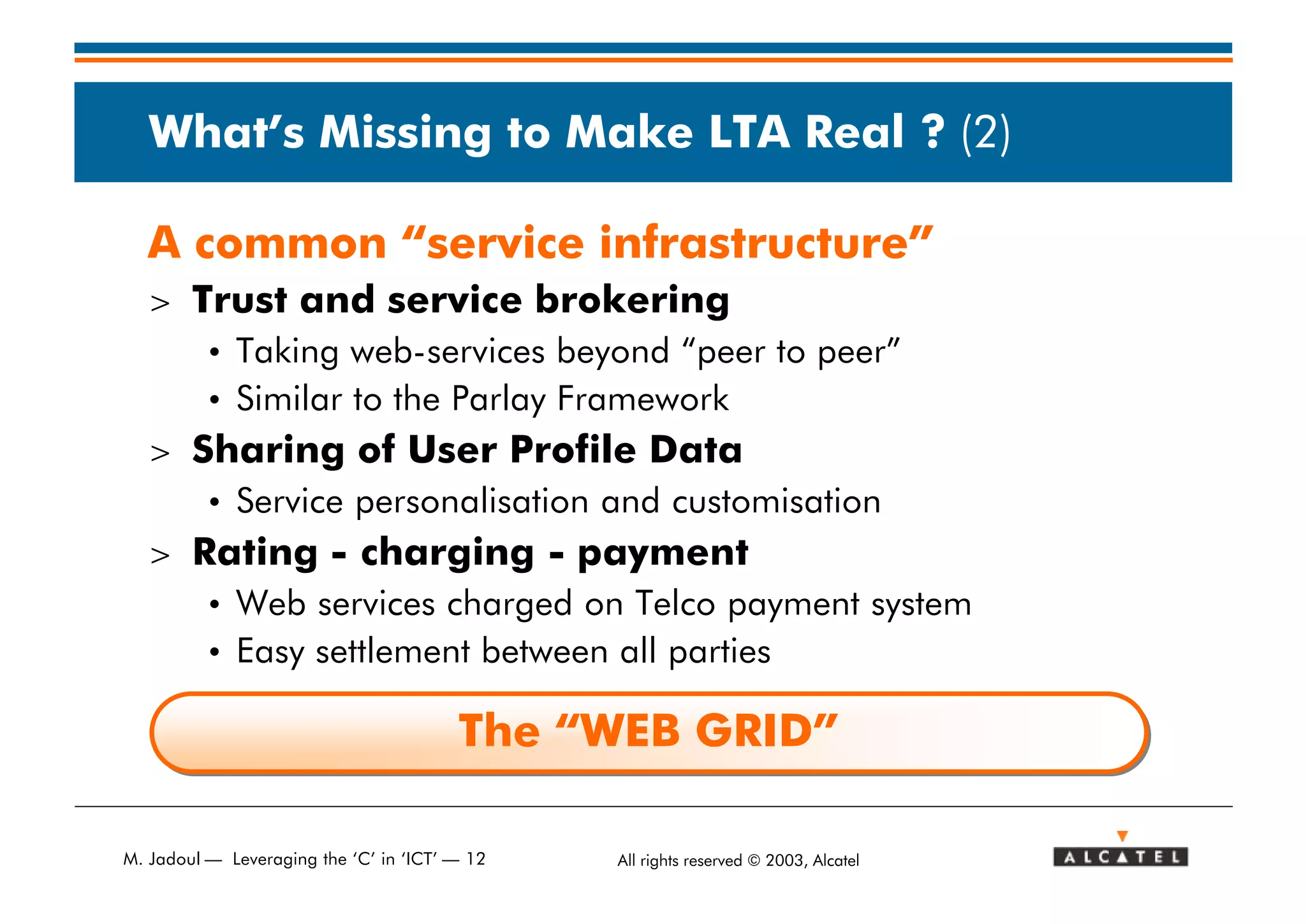 Leveraging the C in ICT (2003)