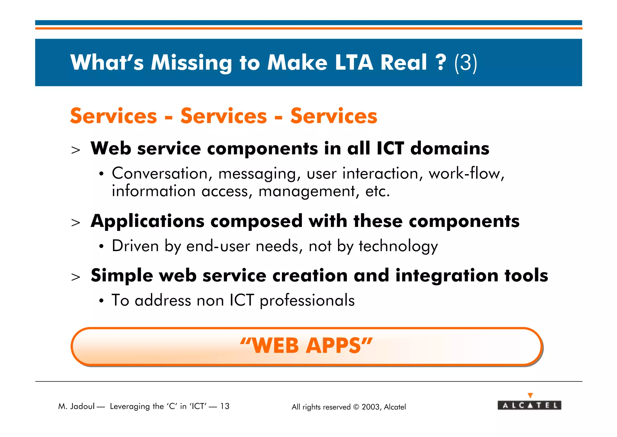 Leveraging the C in ICT (2003)