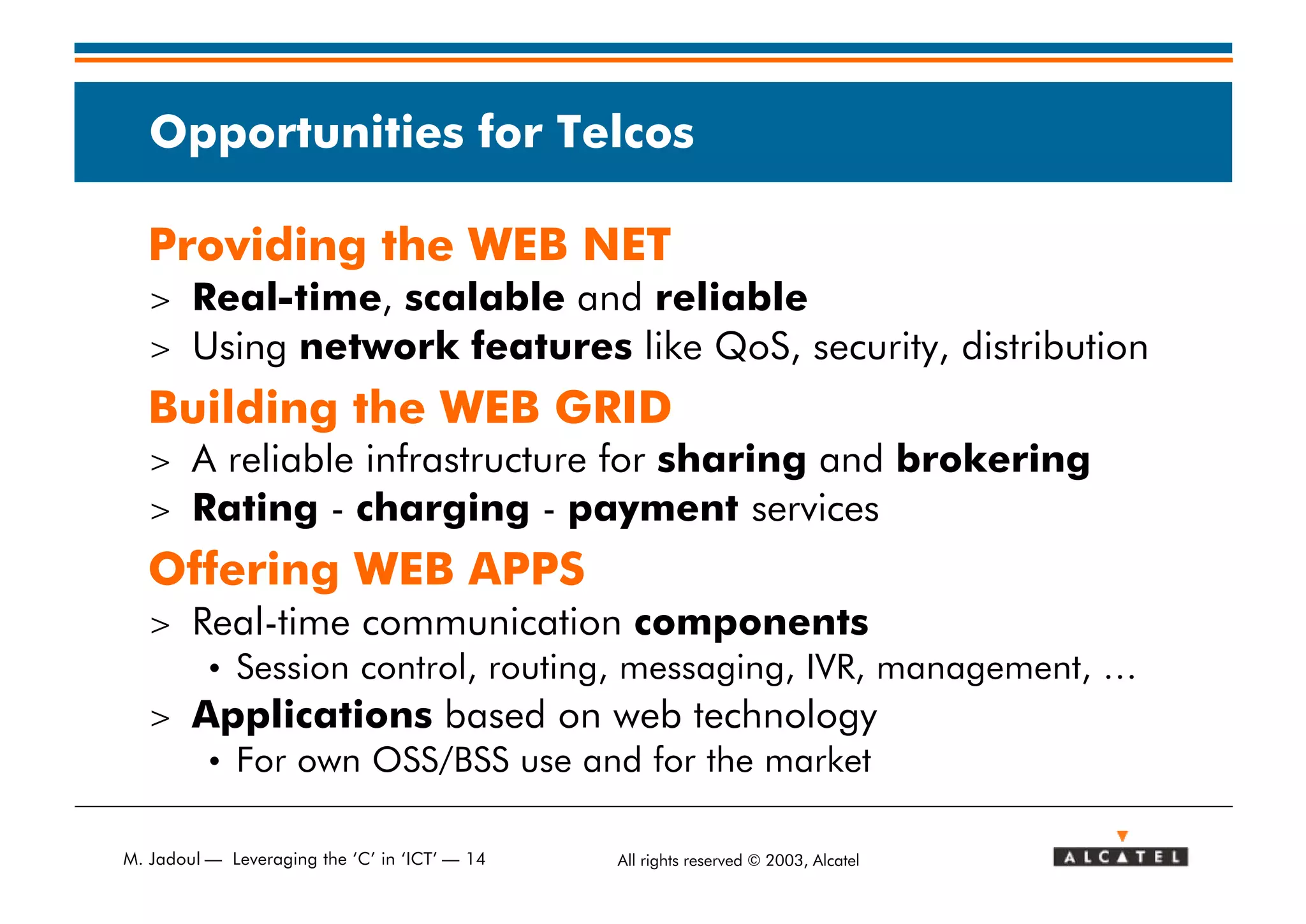 Leveraging the C in ICT (2003)