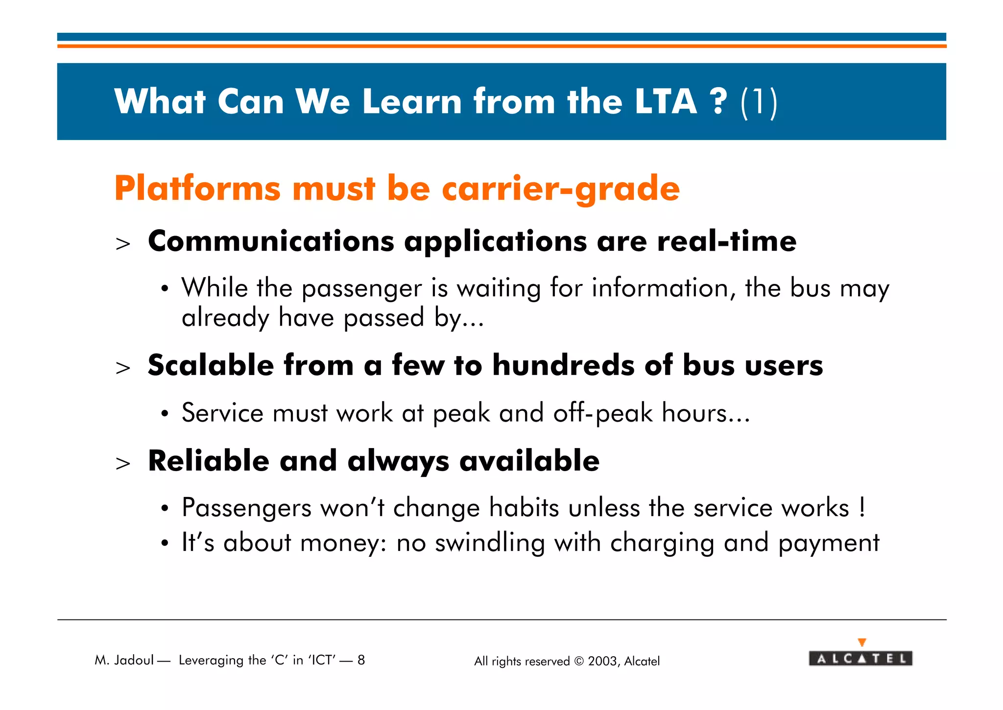 Leveraging the C in ICT (2003)