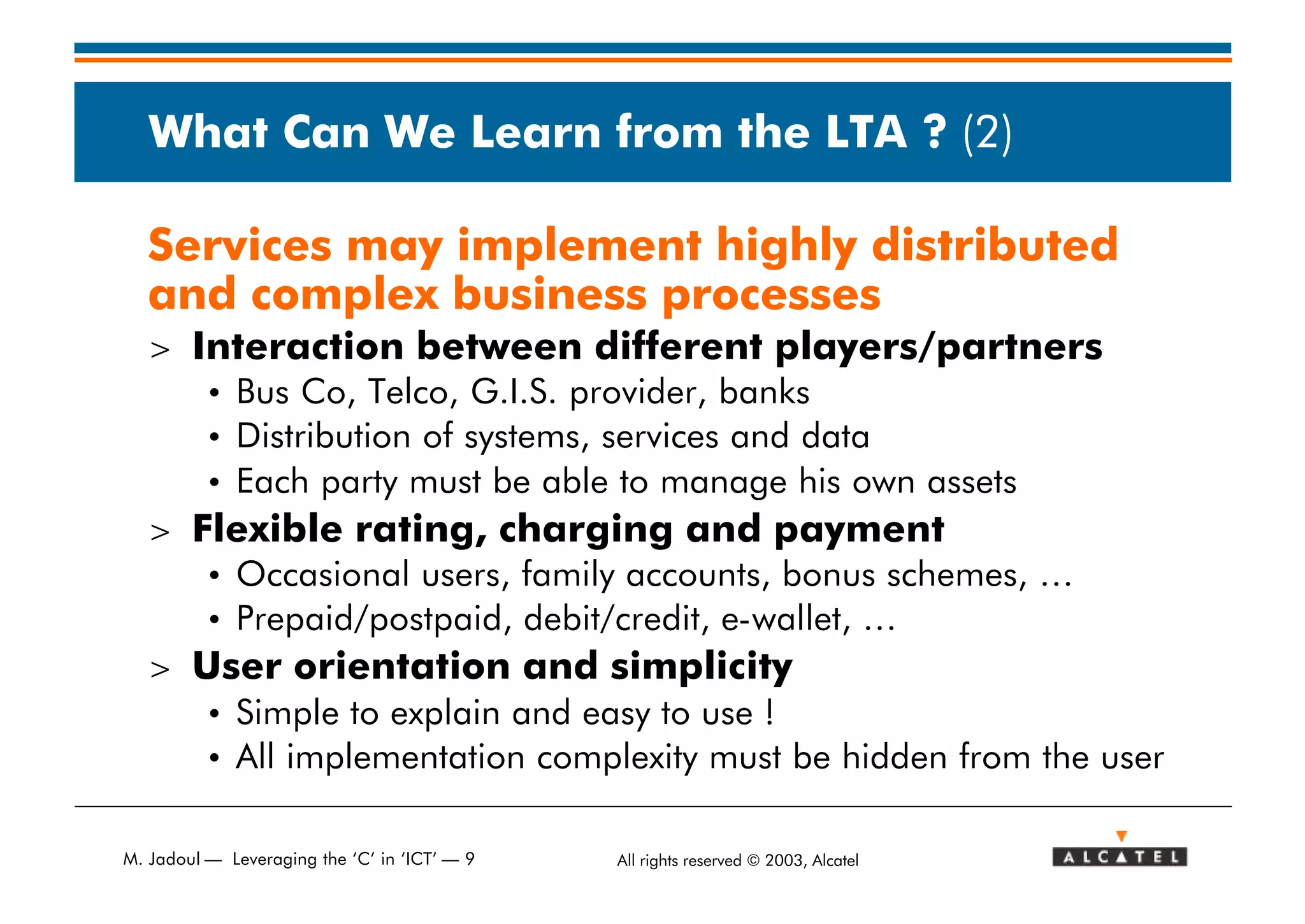 Leveraging the C in ICT (2003)