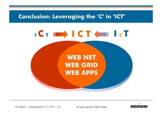 Leveraging the C in ICT (2003)