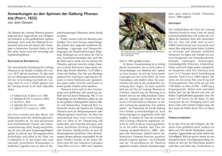 DeArGe Mitteilungen 8(6), 2003                                                                                                                                                              DeArGe Mitteilungen 8(6), 2003




Anmerkungen zu den Spinnen der Gattung Phoneu-                                                                                                                        einer ganz anderen Familie (Pisauridae
                                                                                                                                                                      SIMON, 1890) anghört.
tria (PERTY, 1833)
von John Osmani                                                                                                                                                       GIFTIGKEIT

                                                                                                                                                                      Die Gefährlichkeit der Tiere der Gattung
Die Spinnen der Gattung Phoneutria gehören          nokulturplantagen (Bananen) relativ häufig                                                                        Phoneutria beruht in erster Linie auf ihrem
aufgrund ihrer Aggressivität und Giftigkeit         zu finden.                                                                                                        potentiell gefährlichen Gift (wobei die Gif-
mit Sicherheit zu den gefährlichsten Spinnen            Früher wurden wohl mit Bananen auch                                                                           tigkeit der einzelnen Arten sehr unterschied-
überhaupt. Auch wenn ihre Haltung oft ver-          häufiger Tiere nach Europa eingeschleppt,                                                                         lich ist). Das Gift wirkt nach S CHMIDT
harmlost wird und sich immer öfter Exem-            dies scheint aber aufgrund veränderter Be-                                                                        (2000) neurotoxisch und verursacht nach
plare in heimischen Terrarien finden, ist ihr       handlungs-, Lagerungs- und Transportbe-                                                                           einem Biss aufgrund seines hohen Gehaltes
Ruf sicher immer noch sehr berüchtigt und           dingungen der Bananenlieferungen (Bega-          Bei Unkenntnis kann Cupiennius salei leicht mit Phoneutria       an Serotonin und Histamin erhebliche
                                                                                                     spp. verwechselt werden.
respektvoll geblieben.                              sung, Kühlung) nur noch selten der Fall zu       Foto: Ingo Wendt                                                 Schmerzen. Es folgen eine Vielzahl von wei-
                                                    sein. Ausnahmen bestätigen aber auch hier                                                                         teren Symptomen wie Schweißausbrüche,
ZOOLOGISCHE EINORDNUNG                              die Regel und so wurde erst vor kurzem eine     (SIMON, 1891) gezählt werden.                                     Krämpfe, Lähmungen, Sehstörungen,
                                                    Phoneutria nigriventer zwischen einigen Bana-       In diesem Zusammenhang ist es wichtig                         Schwindelgefühl, Erbrechen, Schüttelfrost,
Die systematische Zuordnung der Gattung             nen in einem Münchener Supermarkt ent-          darauf hinzuweisen, das es nicht selten zu                        Fieber und noch einige andere unangeneh-
Phoneutria in die Familie Ctenidae (KEYSER-         deckt (dpa-Bericht München, 31.07.2003, s.      Verwechslungen von Phoneutria und Cupienni-                       me Symptome mehr. Der Tod kann noch
LING 1877) gilt als umstritten. Es gibt nach        »Presse und Medien«). Das Tier war allerdings   us Arten kommt, da sich die Arten beider                          nach 12-17 Stunden durch Atemlähmung
wie vor Meinungsverschiedenheiten bezüg-            aufgrund der vorherigen Lagerung der Ba-        Gattungen auf den ersten Blick, für einen                         eintreten. Nach FOELIX (1992) injiziert Pho-
lich der Artverteilung innerhalb der Gat-           nanen in einem Kühlraum sehr apathisch,         Unkundigen, sehr ähnlich sehen. Sie unter-                        neutra fera bei einem Biss etwa 8 mg Gift
tung. Nach P LATNICK (2003) gliedert sich           also quasi »außer Gefecht« und konnte so        scheiden sich aber in der strukturellen An-                       (Trockengewicht). Dies reicht aus um etwa
die Gattung derzeit in die fünf folgenden           keinen großen Schaden mehr anrichten.           ordnung ihrer Augen. Es kann natürlich                            1330 Mäuse zu töten (LD50 = 0,003 mg/g
Arten:                                                  Phoneutria Arten sind in ihrer Erschei-     fatal sein ein Tier der Gattung Phoneutria zu                     Körpergewicht). Wobei nicht unerwähnt
                                                    nung meist gelbbraun oder graubraun ge-         erwerben, obwohl man der Meinung ist es                           bleiben darf, das der Mensch eine sehr viel
  • P. bahiensis SIMO & BRESCOVIT, 2001             färbt und von kurzer Behaarung. Mit 3-5 cm      handelt sich um ein völlig harmloses Exem-                        höhere Empfindlichkeit gegenüber dem Pho-
  • P. boliviensis (F.O.P.-CAMBRIDGE,1897)          Köperlänge bei den Weibchen zählen sie mit      plar von Cupiennius salei. Gerade für den Lai-                    neutria Gift besitzt als die Maus. Es gibt
  • P. fera PERTY, 1833                             zu den größten Labidognathen Spinnen Mit-       en ist es oft nicht leicht zu erkennen, zu wel-                   Antivenine die zur Verfügung stehen und
  • P. nigriventer (KEYSERLING, 1891)               tel- und Südamerikas. Aufgrund ihrer Le-        cher Gattung das angebotene Tier wirklich                         deren Gabe recht schnell erfolgen muss, die
  • P. reidyi (F.O.P.-CAMBRIDGE, 1897)              bensweise werden die Spinnen der Gattung        gehört – ein Tatbestand, der bei der Haltung                      aber kaum ein Halter dieser Tiere zu Hause
                                                    Phoneutria auch als »Bananenspinnen« oder       von Ctenidae zu berücksichtigen ist. Auch                         hat.
Die Arten verteilen sich über Mittel- und           »Wanderspinnen« bezeichnet. Sie leben frei      Verwechslungen in umgekehrter Sicht sind
Südamerika wobei der Verbreitungsschwer-            umherlaufend ohne festen Unterschlupf,          möglich. So werden oft Tiere der vermeintli-                      VERHALTENSWEISEN
punkt Brasilien ist. Sie sind anscheinend           sind vor allem in der Dämmerung und             chen Gattung »Phoneutria« angeboten, ob-
trotz fortschreitender Umwelt- und Lebens-          nachts aktiv und verstecken sich gerne nach     wohl sie nicht zu dieser Gattung gehören.                         Es ist aber nicht nur die Giftigkeit, die Pho-
raumzerstörung relativ häufig anzutreffen,          einem nächtlichen Streifzug in Kleidung         So ist mir selbst bekannt, dass Tiere der                         neutria Arten gefährlich macht, sondern vor
was für eine sehr gute Anpassungsfähigkeit          oder Schuhen. Häufig werden sie auch als        Gattung Ancylometes (BERTKAU, 1880) – übri-                       allem auch ihre leichte Reizbarkeit, unbere-
spricht. So sind sie zum Teil ausgesprochene        »Kammspinnen« bezeichnet. Diese Bezeich-        gens sehr interessante, ähnlich unserer ein-                      chenbare Aggressivität und nicht zuletzt ihre
Kulturfolger und selbst in der Nähe von             nungen dienten allesamt ursprünglich für die    heimischen Dolomedes fimbriatus, aquatisch                        Schnelligkeit. Wird sie gereizt nimmt sie eine
Großstädten (z. B. Sao Paulo) oder auch             ganze Familie Ctenidae, zu der neben Pho-       lebende tropische Spinnen – im Zoohandel                          charakteristische Verteidigungsstellung ein,
innerhalb menschlicher Behausungen in               neutria auch die sehr bekannten Gattungen       und auf Terraristikbörsen als Phoneutria                          indem sie sich auf die Hinterbeine gestützt
ländlichen Gegenden und vor allem in Mo-            Ctenus (WALCKENEAR, 1805) und Cupiennius        angeboten wurden, obwohl Ancylometes sogar                        aufrichtet und dabei ihre Vorderbeine so
                                                4                                                                                                                 5
 