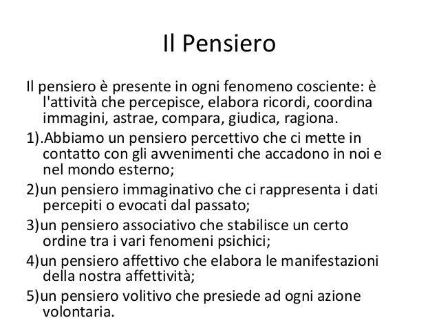 Lo E' Il Pensiero Che Fila