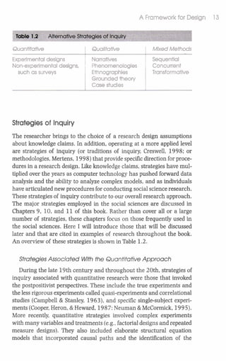 2003 creswell a framework for design | PDF