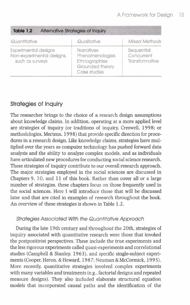 2003 creswell a framework for design