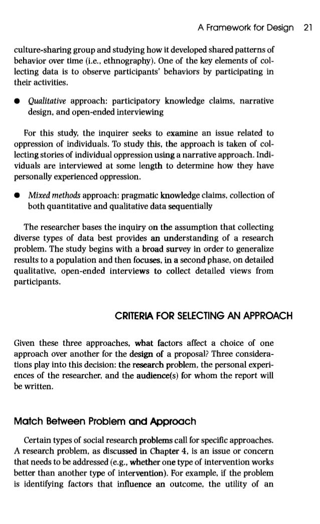 2003 creswell a framework for design