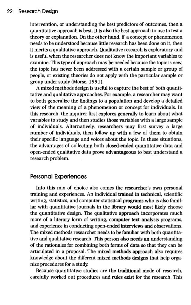 2003 creswell a framework for design