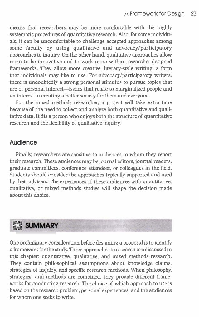2003 creswell a framework for design
