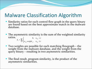 Malware Classification Using Structured Control Flow | PPT