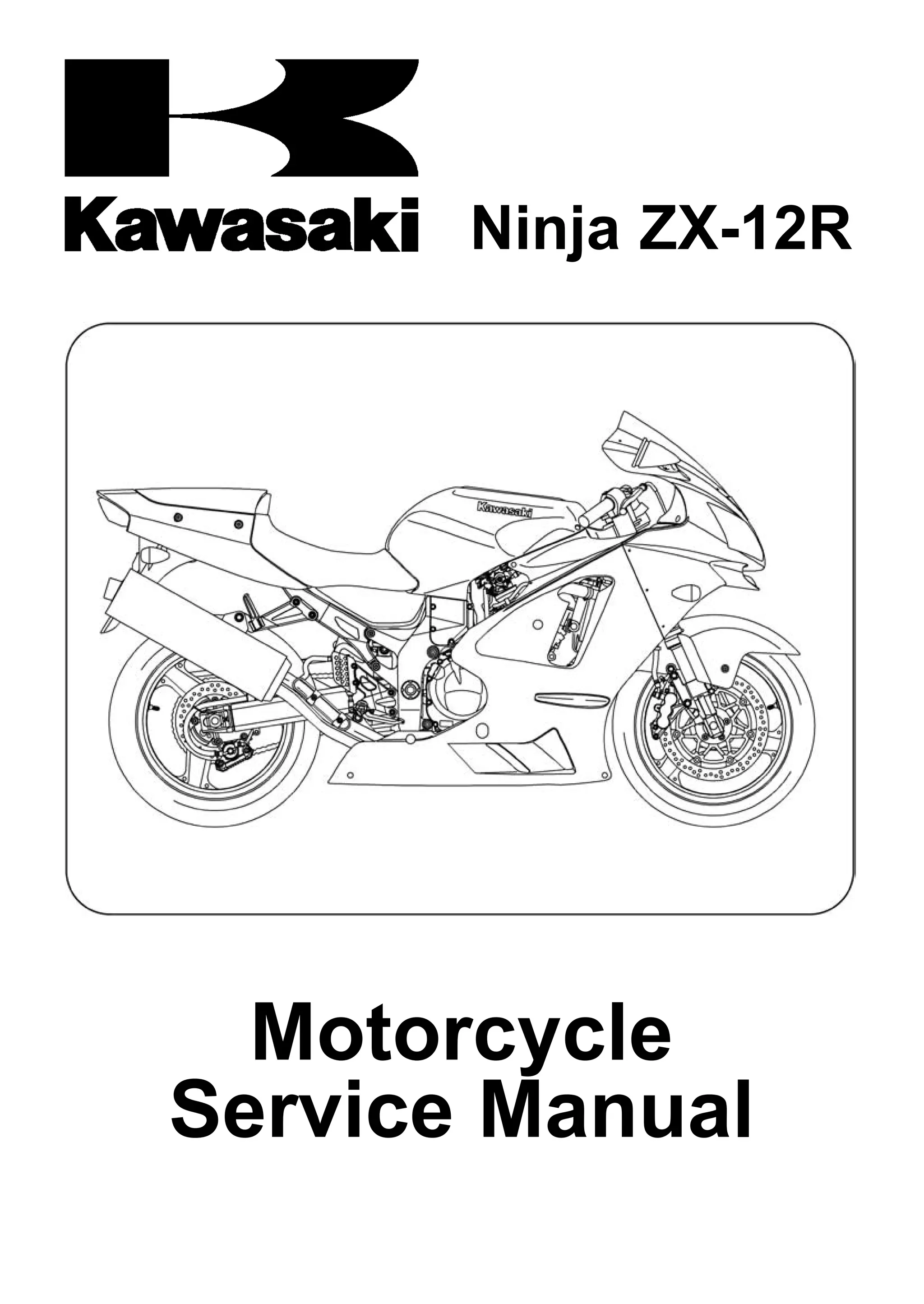 2003 kawasaki zx1200 b2 ninja zx 12r service repair manual | PDF