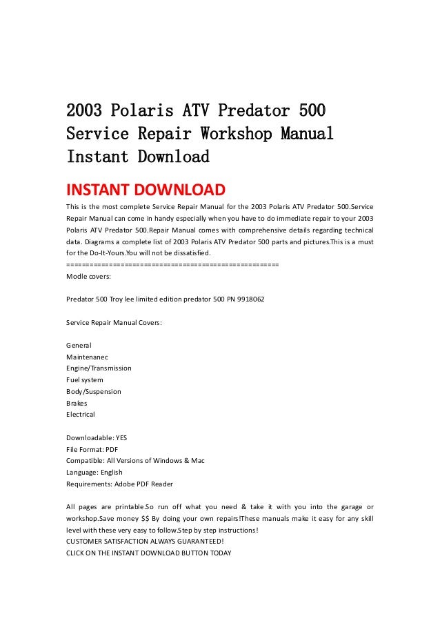 2003 polaris predator 500 value