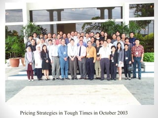 Pricing Strategies in Tough Times in October 2003
 