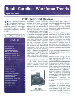 2003 South Carolina Year-End Review
