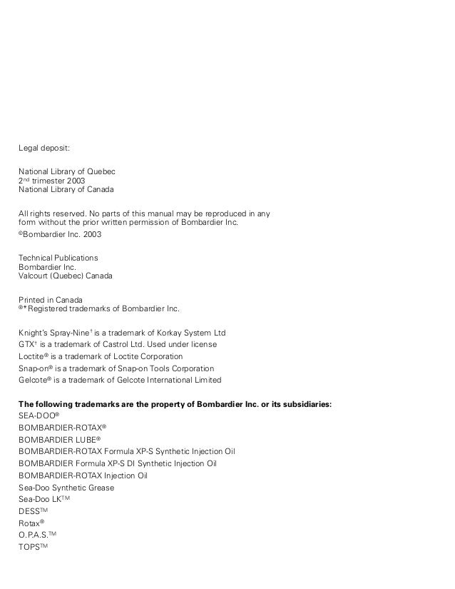 Ski Doo Formula S Service Manual Ski Doo Formula S Service Manual