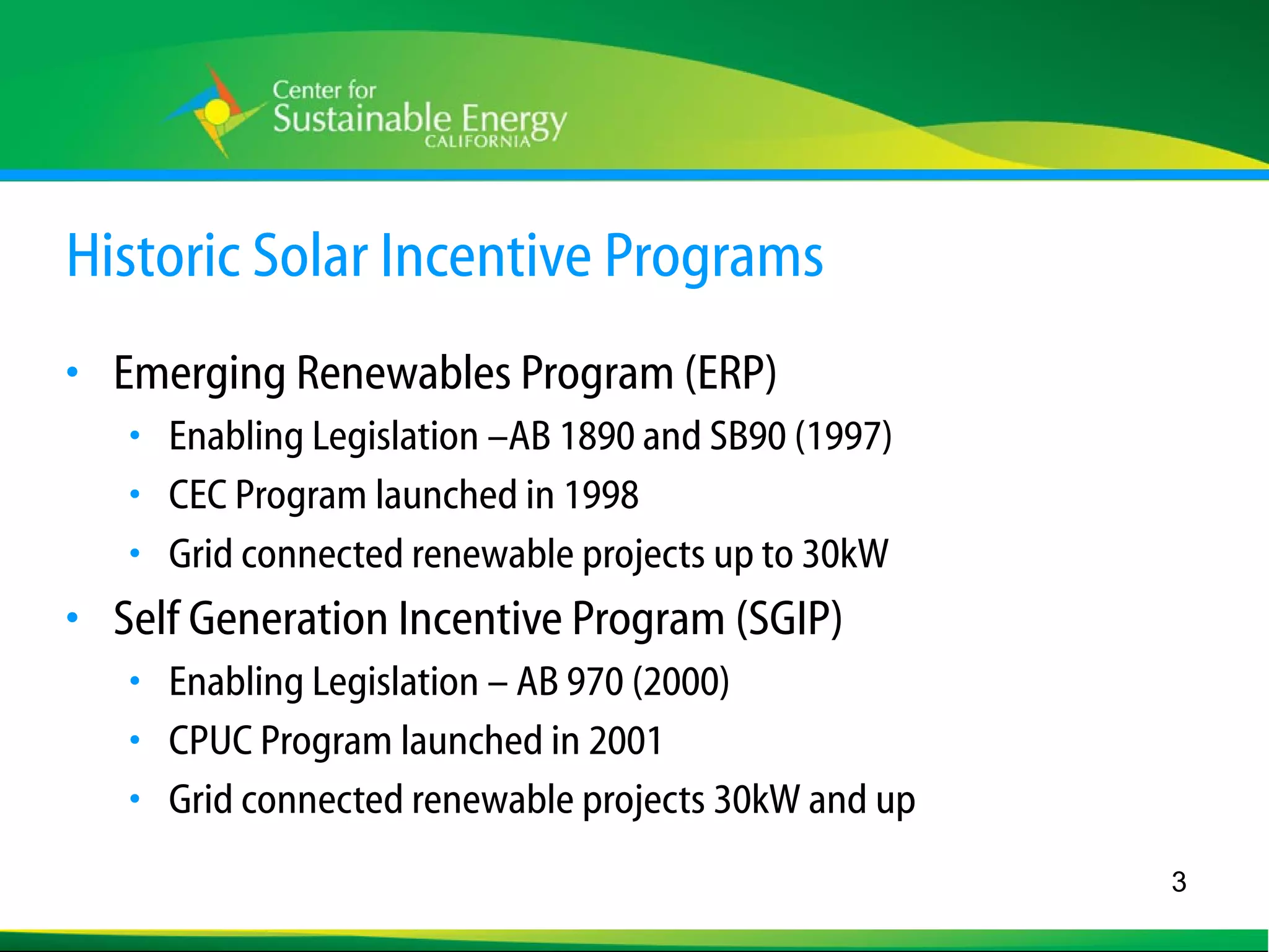 Overview of Solar Incentive Programs | PPT
