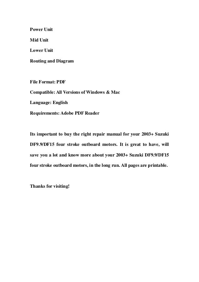 Suzuki df15 service manual download