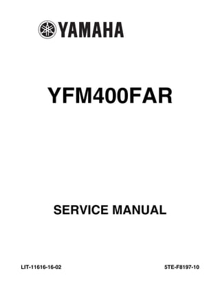 2003 yamaha yfm400 far kodiak 4x4 ultramatic service repair manual