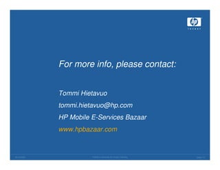 Mobile Monday - HP mobilizing Music