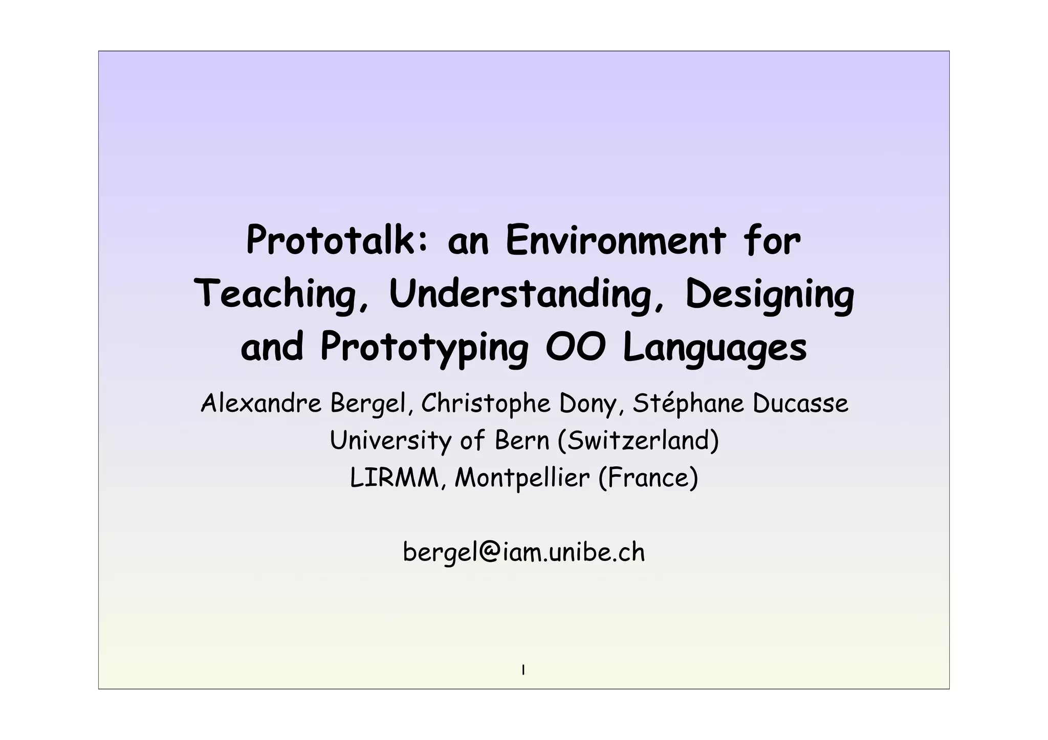 2004 Esug Prototalk