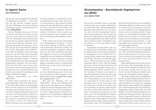ARACHNE 9(1), 2004                                                                                                                                                                       ARACHNE 9(1), 2004




In eigener Sache                                                                                     Stromatopelma – Baumlebende Vogelspinnen
Die Redaktion                                                                                        aus Afrika
                                                                                                     von Søren Rafn
Wie Sie, liebe Vereinsmitglieder der Deutschen       rin, hatte natürlich von der Prahlerei erfah-
Arachnologischen Gesellschaft e. V. sehen kön-       ren und begab sich nach Lydia, um ARACH-
nen, hat die aktuelle Ausgabe unserer                NE kennenzulernen. Dort nahm die Göttin         Ich war sehr verwundert, dass es in unseren           gische Taxonom BECKER eine neu entdeckte
»DeArGe Mitteilungen« einen neuen Namen              die Gestalt eines alten Bauern an und warnte    Archiven nicht einen einzigen veröffentlich-          afrikanische Spinne als Scodra aussereri, wofür
bekommen. Unsere Zeitschrift heißt zu -              ARACHNE, sich nicht mit den Göttern und         ten Artikel über diese schönen afrikanischen          er sowohl eine neue Gattung als auch eine
künftig ARACHNE!                                     ihren Fähigkeiten zu vergleichen. ARACHNE       Baumbewohner gibt. Dies trotz der Tatsa-              neue Art aufstellte. In den folgenden Jahren
    Als das Redaktionsteam um VOLKER                 schickte den Bauern sofort wieder weg,          che, dass es aus der Vogelspinnen-Unterfa-            wurden noch verschiedene andere Vogel-
VON WIRTH und MARTIN HUBER vor etwas                 ohne ihn anzuhören und so musste ATHENE         milie Stromatopelminae eine Art gibt, die             spinnen aus Zentralafrika beschrieben. Na-
mehr als einem Jahr die Redaktion der                die Herausforderung der Sterblichen anneh-      bereits seit einigen Jahren in Terrarien gehal-       türlich wissen wir heute, was damals nicht
»DeArGe Mitteilungen« übernommen hatte,              men.                                            ten und nachgezüchtet wird. Daher habe ich            bekannt war: Bei all diesen neu beschriebe-
war das Ziel, aus unserem Journal ein für die            Beide wollten sich mit der Herstellung      mich entschlossen über Stromatopelma calcea-          nen Vogelspinnenarten handelte es sich
terraristischen Belange führendes euro -             ei nes Wandteppichs duellieren. ATHENE          tum (FABRICIUS, 1793) einen kleinen Artikel           letztendlich um ein und dieselbe Art, näm-
päisches Spinnentier-Fachmagazin zu ma -             web te ihren Teppich mit Bildern, welche        zu schreiben.                                         lich Stromatopelma calceatum.
chen. Dieses Ziel wurde durch die Qualität           vom Schicksal der Menschen erzählen, die            Stromatopelma calceatum zählt zu den ers-              1881 stellte K ARSCH die neue Gattung
der »DeArGe Mitteilungen« recht schnell er-          sich mit Unsterblichen vergleichen, während     ten Spinnen, die je beschrieben wurden und            Stromatopelma mit der neuen Art alicapillatum
reicht. Was die Redaktion aber schon lange           A RACHNE die Liebe der Götter darstellte.       ist wahrscheinlich auch die erste beschriebe-         auf. 1887 und 1892 beschrieb der französi-
gestört hat war der Name unseres Journals,           Der Teppich von ARACHNE war tatsächlich         ne Vogelspinnen-Art aus Afrika. Noch vor              sche Arachnologe E UGENE S IMON erneut
denn dieser lässt nur schwerlich auf den ei-         vergleichbar mit der Qualität der Webkunst      wenigen Jahren wurden diese Spinnen unter             Scodra calceatum und verschob die bis dahin
gentlichen fachlichen Inhalt (= Themen               der Göttin, was diese wiederum so wütend        dem Namen »Scodra« im Zoohandel ange-                 als Aranea calceata bezeichnete Art in die
rund um Spinnentiere mit dem Schwerpunkt             machte, dass ARACHNE von ATHENE in eine         boten. 1985 wurde die Gattung offiziell               Gattung Scodra.
Vogelspinnen) schließen. Vom Vereinsaus-             Spinne verwandelt wurde, die schnell davon      umbenannt (RAVEN 1985). Über den langen                    Diese Bezeichnung konnte sich eine kur-
schuss mit der Suche nach einem neuen,               huschte und von nun an nur noch Spinnen-        Zeitraum zwischen Erstbeschreibung und                ze Zeit halten. Der Arachnologe THORELL
passenderen Namen beauftragt, fand ein               netze sponn.                                    Revision der Gattung gibt es einiges zu er-           beschrieb etwa zeitgleich mit Hyarachne horri-
redaktionsinternes Auswahlverfahren statt,               ARACHNE ist also die erste Spinne, und      zählen. Beginnen wir also im Jahr 1793, als           da eine neue Gattung und eine neue Art,
bei dem wir uns letztlich einstimmig auf den         auf diese Bezeichnung gehen die meisten         der Taxonom FABRICIUS eine Spinne in                  hinter der sich allerdings ebenfalls nichts
Namen ARACHNE einigten.                              wissenschaftlichen Benennungen zu den           ziemlich schlechtem Zustand unter die Lupe            anderes als Stromatopelma calceatum verbarg.
    Warum ausgerechnet der Name                      Spinnentieren zurück (Arachnologie, Arach-      nahm. Das Tier stammte aus Guinea in Af-                   Die Dinge wurden immer komplizierter,
ARACHNE?                                             nida, Arachnophobie usw.).                      rika. Er identifizierte es sofort als eine neue       bis der australische Biologe ROBERT RAVEN
    Dieser Name entstammt der griechi-                   Wir sind der Meinung, dass mit              Art und nannte sie Aranea calceata. Zu der            1985 die Gattungen Heteroscodra und Stroma-
schen Mythologie. Nach OVID lebte ARACH-             ARACHNE = Spinne eine treffendere Be-           damaligen Zeit war die Taxonomie noch                 topelma revidierte. Er verwarf den ursprüng-
NE im Land Lydia (welches in der damaligen           zeichnung für die Inhalte unseres Magazin       sehr jung und im Aufbruch begriffen und               lichen Namen Scodra aufgrund der unglückli-
Welt ein hohes Ansehen in der Produktion             vorliegt als mit dem bisherigen Namen. Wei-     die verwendeten Kategorien unterschieden              chen Übereinstimmung mit einer Schmetter-
von glänzenden Stoffen hatte), wo sie zu             terhin ist dieser Name kürzer und prägnan-      sich sehr von den heute bekannten wie Fa-             lingsgattung, welche im Jahr 1859, also etwa
einer hervorragenden Weberin heranwuchs.             ter und ist aufgrund dessen sicherlich ein-     milie, Unterfamilie, Gattung und Art. Da              20 Jahre vor der Erstbeschreibung der Vo-
ARACHNE war sehr geschickt im Weben, so              prägsamer, was im Hinblick auf Werbemaß-        dieses neue Tier offensichtlich eine Spinne           gel spinnen-Gattung »Scodra«, mit diesem
dass sie arrogant wurde und behauptete,              nahmen unseres Vereins zuträglich sein          war, wurde sie in der selben Kategorie ein-           Namen aufgestellt worden war. Den Inter-
dass sie genau so geschickt sei wie die Göt-         wird.                                           geordnet, in der zur damaligen Zeit auch alle         nationalen Regeln für Zoologische Nomen-
tin ATHENE . ATHENE , die Patronin der                                                               anderen Spinnen geführt wurden, nämlich in            klatur zufolge wird in einem solchen Fall der
Weber und immer noch eine perfekte Webe-                Die Redaktion                                die Gattung Aranea. 1879 beschrieb der bel-           zweitälteste Name wieder eingesetzt, wo -
                                                 4                                                                                                     5
 