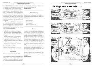 ARACHNE 9(6), 2004                                                                                                        ARACHNE 9(6), 2004
                                  Vereinsnachrichten                                                     zum Schmunzeln
die ARACHNE dann mit dem Vermerk                        ser Ausgabe die Farbtafel aus dem letzten
»Empfänger unter der angegebenen Anschrift nicht        Heft noch einmal beigelegt.
zu ermitteln« wieder zu uns zurückkommt.                Die Redaktion
    Ist eine E-Mail Adresse oder eine Mobil-
funknummer in unserer Datenbank hinter-
legt, so schreiben bzw. rufen wir denjenigen                         Adressänderung
natürlich an um seine neue Anschrift zu er-
mitteln, denn diese Mitglieder haben den                Unser zweiter Vorsitzender OLIVER KRAUT-
Jahresbeitrag für die DeArGe bezahlt und                TER ist Ende August umgezogen. Seine neue
somit stehen ihnen auch alle Leistungen der             Adresse lautet:
DeArGe, insbesondere die ARACHNE, zur
Verfügung.                                                 Oliver Krautter
    Bei folgenden Mitgliedern sehen wir kei-               Niklastorstraße 4
ne andere Möglichkeit, als auf die Mithilfe                71642 Marbach
der Vereinsmitglieder zu bauen: Vielleicht                    krautter@dearge.de
kennt jemand den einen oder anderen der
folgenden Liste und bittet ihn / sie, uns die
neue Anschrift mitzuteilen?                                                Errata

  • Stefan Fuchs (früher 58135 Hagen),                  ANDREAS BELZ hat uns darauf hingewiesen,
  • David Konradi (früher 36304 Alsfeld),               dass auf dem Tityus-Bild auf Seite 9 in der
  • Rainer Milde (früher 22846 Nor der-                 Ausgabe 9(5) 2004 der markante Zahn un-
    stedt),                                             terhalb des Stachels entgegen der Angabe in
  • Anke Stone (früher 57612 Birnbach),                 der Bildunterschrift nicht zu sehen ist, da
  • Gerd Lück (früher 34576 Homberg),                   dem Tier auf dem Foto der Stachel und die
  • Ronny Müller (früher 01665 Diera),                  Giftblase fehlen. Beim Layouten der Ausga-
  • Sven Schneider (früher 65197 Wiesba-                be wurde leider das Bild vertauscht. Gut zu
    den)                                                sehen ist dieses Merkmal in der Abbildung
  • Daniel Groß (früher 96247 Michelau)                 10 auf Seite 26 der Farbtafel in dieser Aus-
                                                        gabe.
Vielen Dank für Eure Hilfe!                                 Desweiteren ist A NDREAS aufgefallen,
Marion Heller-Dohmen, 1. Vorsitzende                    dass auf Seite 14, rechte Textspalte, Zeile 8,
                                                        als Fundortangabe Minas Gervais steht, was
                                                        aber Minas Gerais heißen muss!
                 Druckpanne
                                                        Danke an Andreas für diese Hinweise. Wir
Hinweis zur September-Ausgabe 2004                      bitten die Korrekturhinweise zu be rück -
                                                        sichtigen.
Leider wurde die Farbtafel der Ausgabe 9(5)             Die Redaktion
2004 nicht in Farbe sondern wie das restli-
che Heft in Graustufen gedruckt. Dies war
so nicht beabsichtigt. Daher haben wir die-

                                                   42                                                          43
 