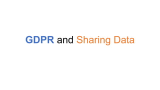 GDPR and Sharing Data
 