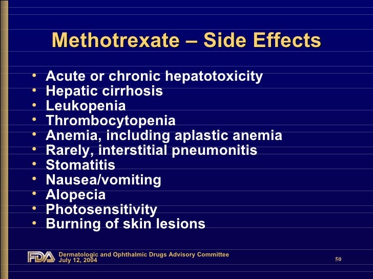 Methotrexate Side Effects Pregnancy