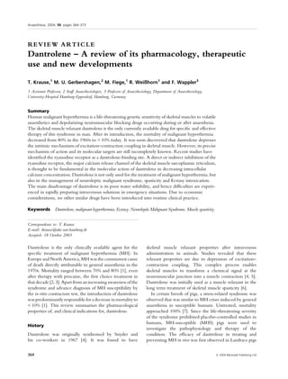 2004 Dantrolene. A review of its pharmacology therapeutic use and new ...