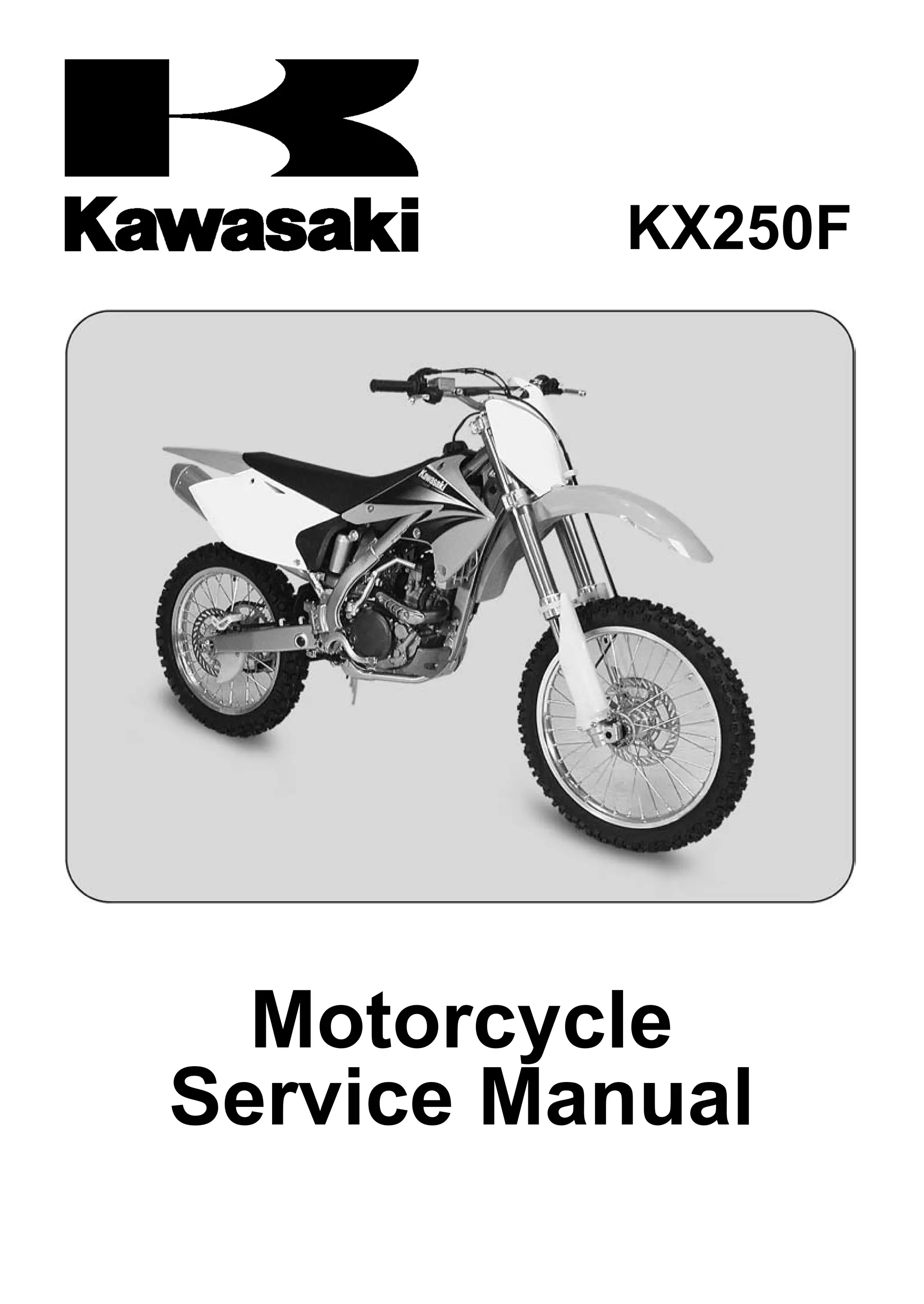 2004 kawasaki kx250 f service repair manual | PDF
