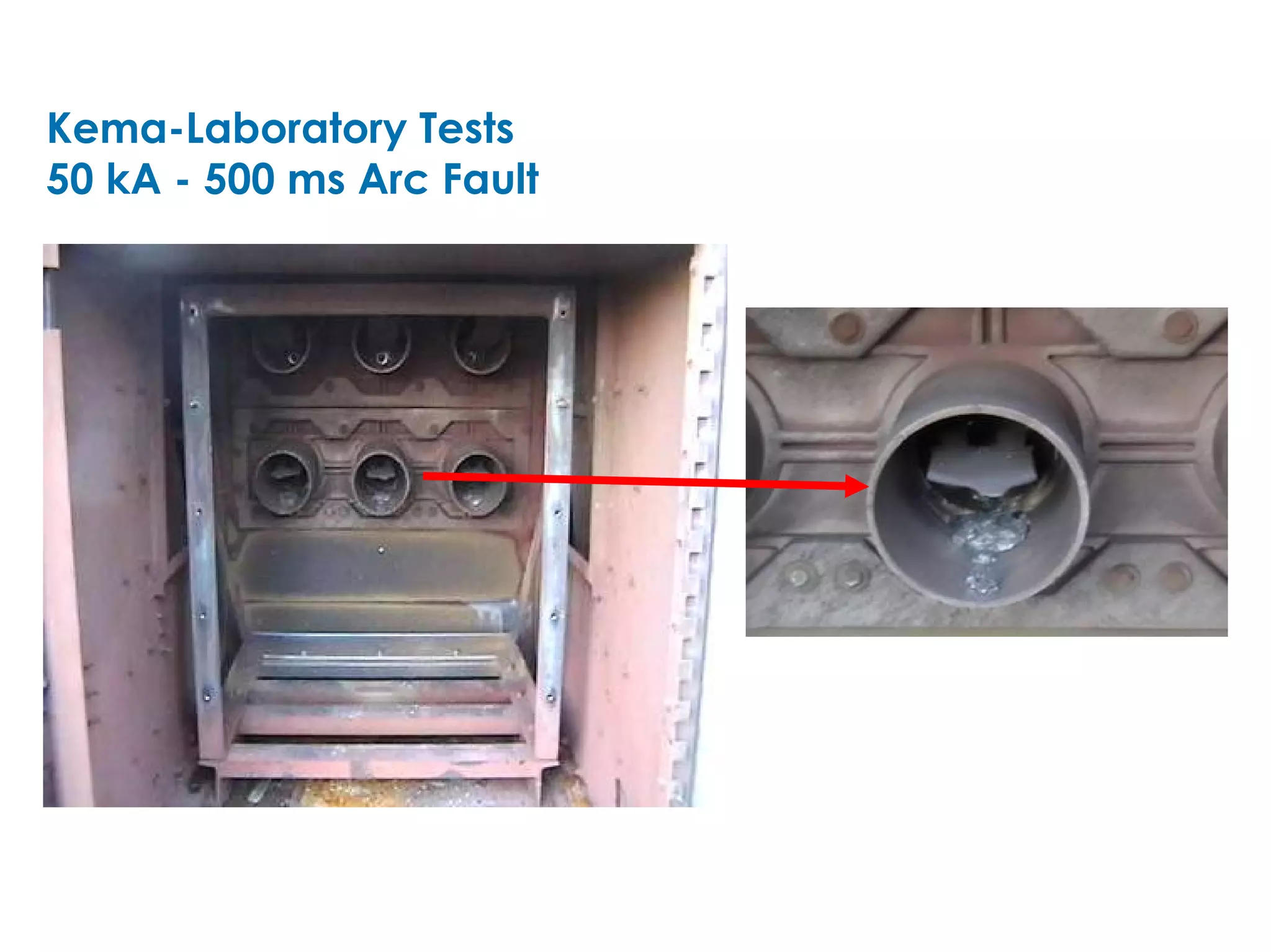 Kema-Laboratory Tests
50 kA - 500 ms Arc Fault
 