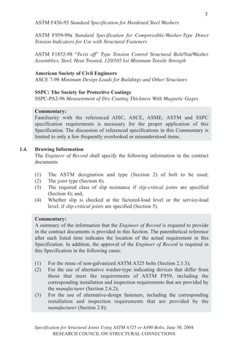 Specification for structural joints using A325 or A490 | PDF