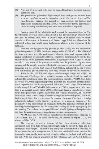 Specification for structural joints using A325 or A490 | PDF