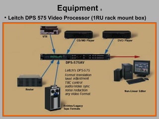 Equipment   5 Leitch DPS 575 Video Processor (1RU rack mount box) 