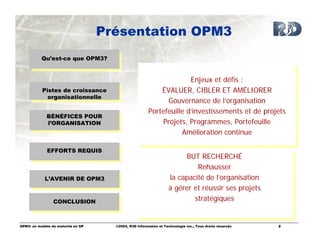 2005-10-17 Mathieu Kokinski OPM3 - Modele de maturite organisationnelle ...