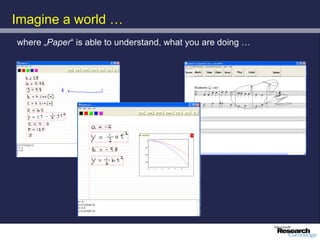 Imagine a world …
where „Paper“ is able to understand, what you are doing …
 