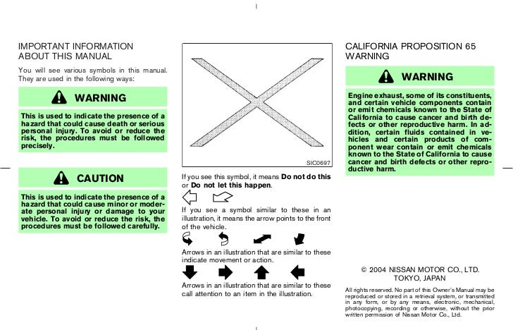 2005 Murano Owner S Manual 2005 Murano Owner S Manual