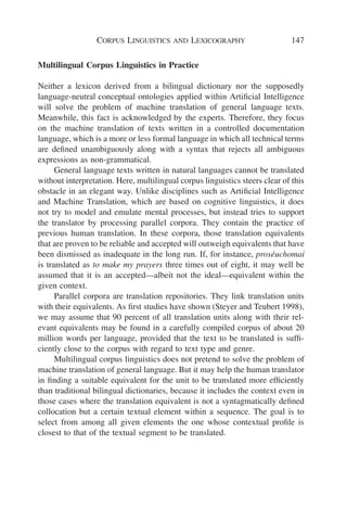 Linguistic Language Text corpus linguistics and lexicography | PDF