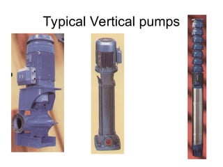 Typical Vertical pumps
 