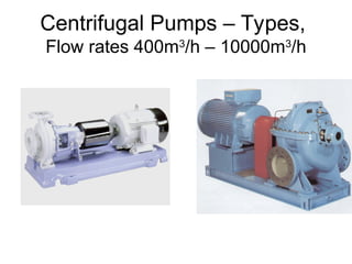 Centrifugal Pumps – Types,
Flow rates 400m3
/h – 10000m3
/h
 