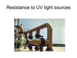 Resistance to UV light sources
 