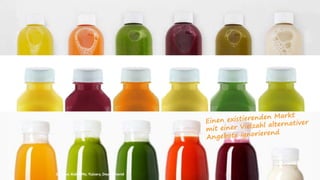 Quelles: Kale&Me, Yuicery, Dean&David
Einen existierenden Markt
mit einer Vielzahl alternativer
Angebote ignorierend
 