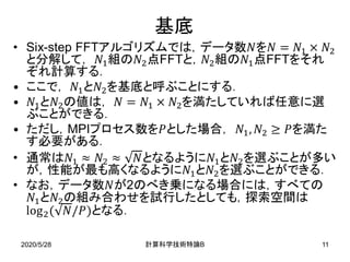 基底
2020/5/28 B計算科学技術特論 11
 