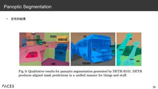 • 定性的結果
28
Panoptic Segmentation
 