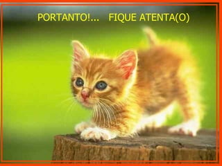 PORTANTO!...  FIQUE ATENTA(O) 