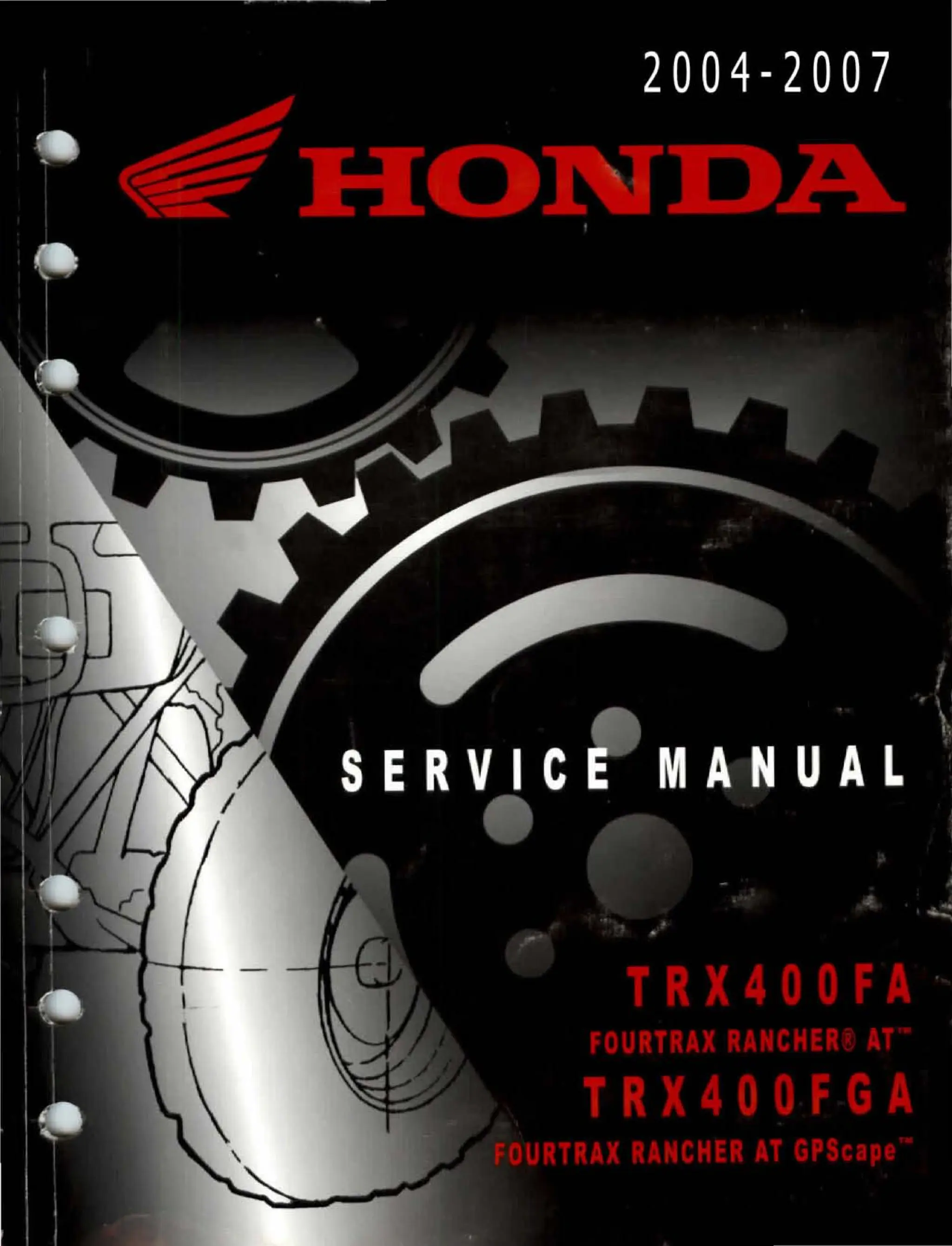 2005 Honda TRX400FGA FourTrax Rancher AT GPScape Service Repair