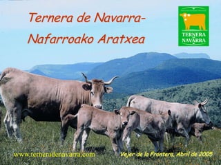 Ternera de Navarra-
   Nafarroako Aratxea




www.terneradenavarra.com   Vejer de la Frontera, Abril de 2005
 