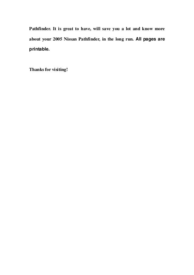 2005 nissan pathfinder repair manual free download 2005 nissan pathfinder repair manual free download